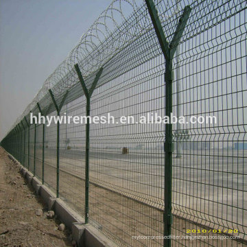 airport welded wire fence concertina fence on top for security fence